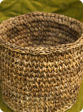 Woven basket handicraft