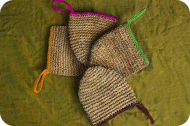 Small woven pouches