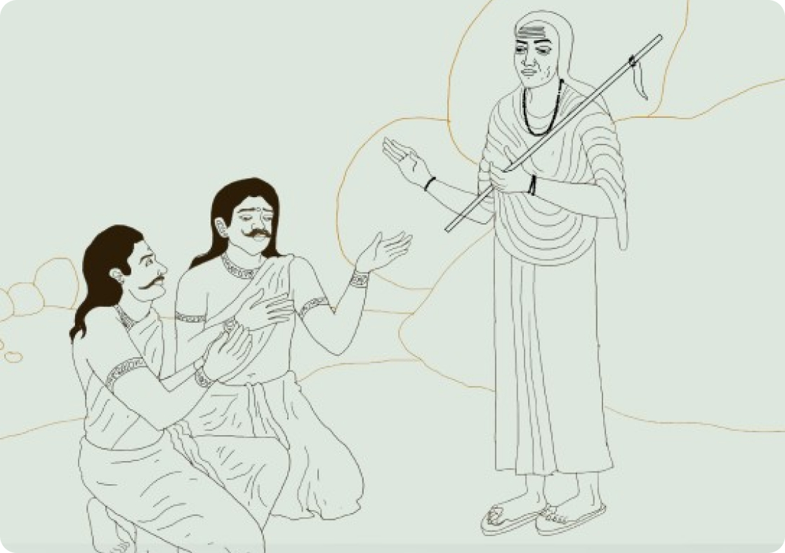 Vidyaranya motivating Hakka and Bukka